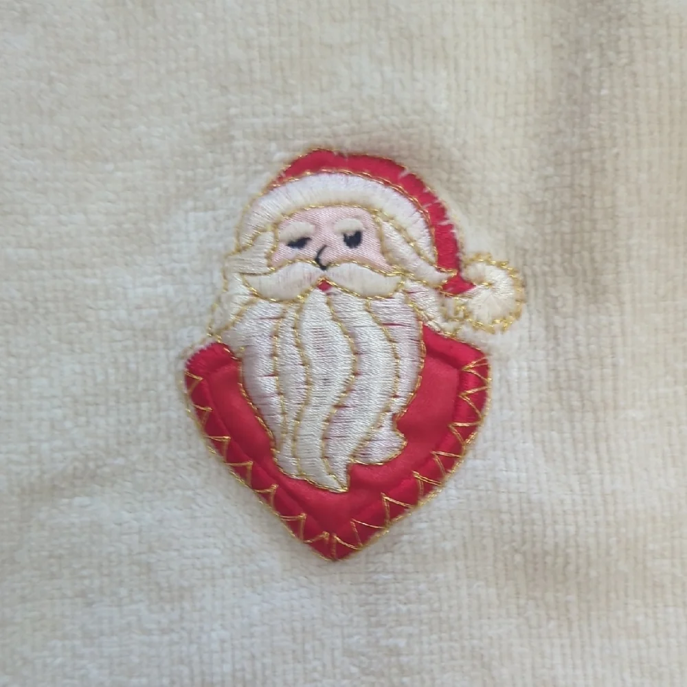 Towel Set Christmas Santa Embroidered